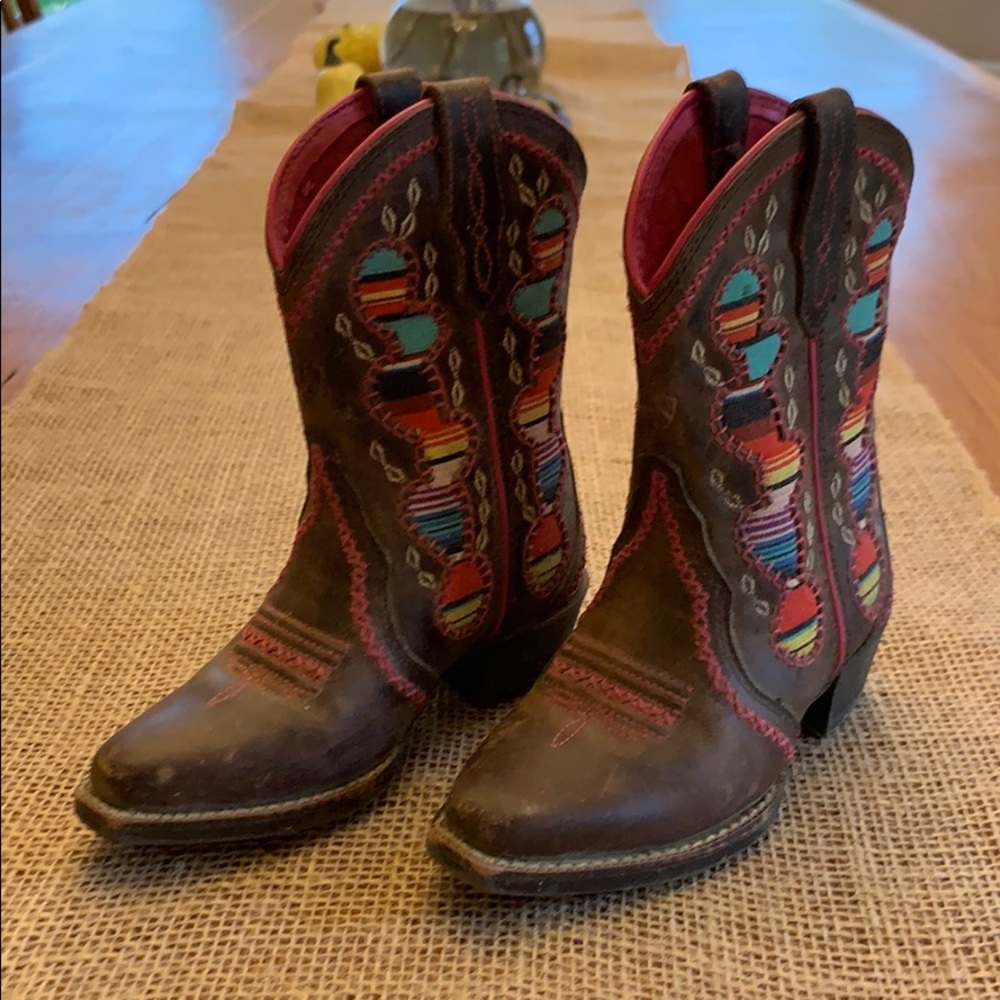 Multi color ariat cowgirl boots